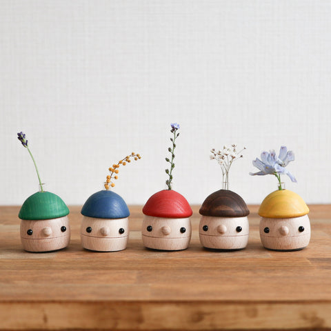 Donguri Korokoro Bud Vase – Wooden Flower Vase | Handmade in Japan